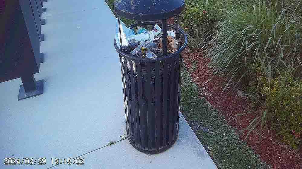 Overflowing Trash Bins at TownPark Port St Lucie